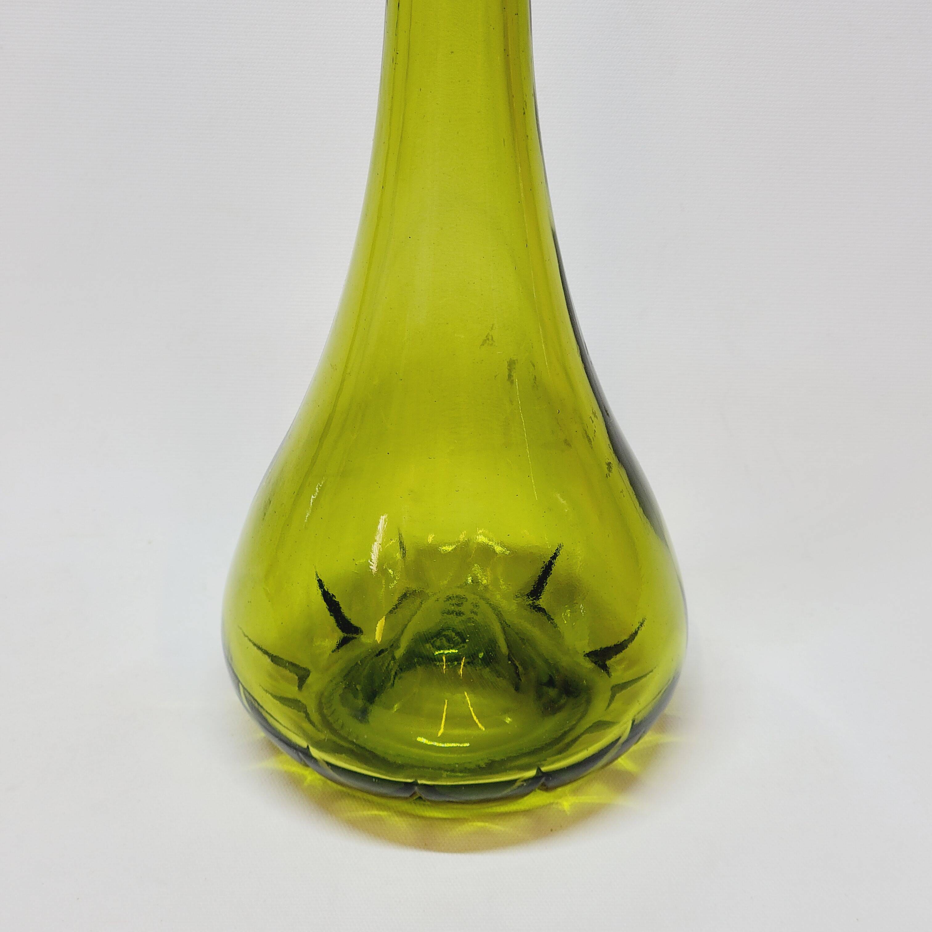 Vintage Italian Green Glass Decanter