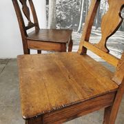 Paire de chaises en chêne brut