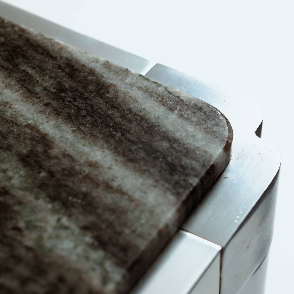 Kho Liang Ie for Artifort dining table marble aluminium, 1970s