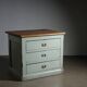 Commode vintage style industriel en sapin émaillé XX Century