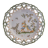 Assiette décorative s6 Lallier  à  Moustiers  pourtour ajouré