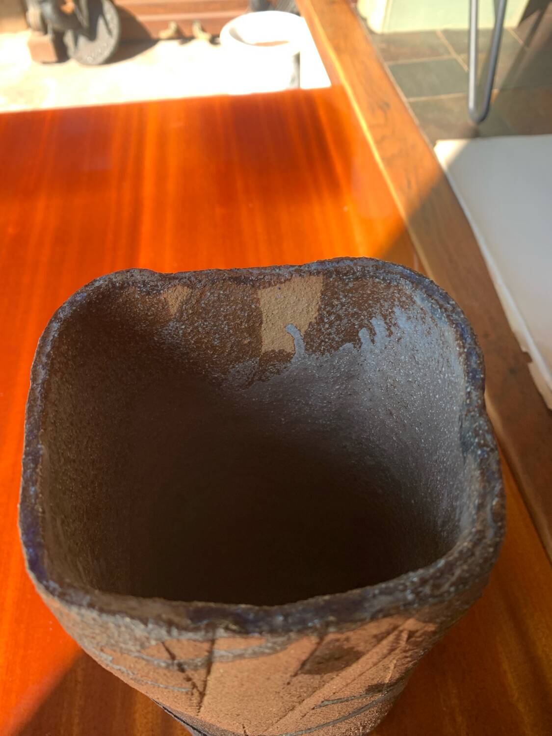 Sculptural stoneware vase — French studio pottery, 1960s/70s