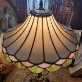 Art Deco lamp, bronze & glass paste