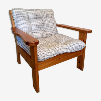 Vintage Danish armchair 1980's in pine
