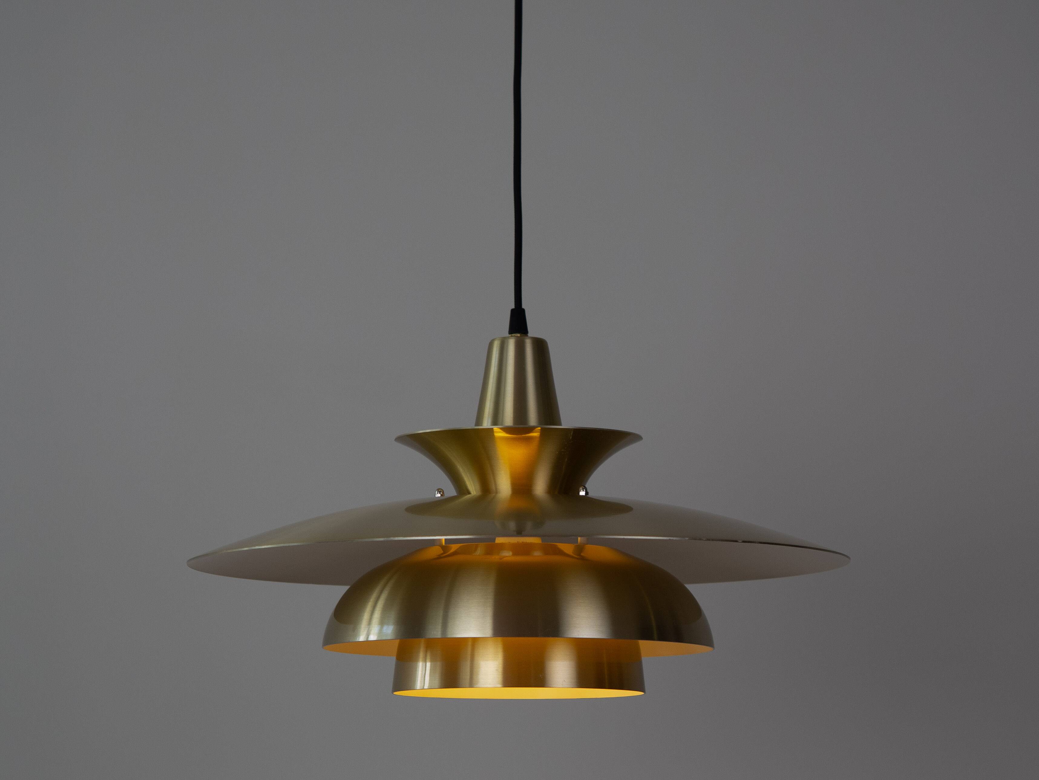 Danish vintage Roma pendant lamp by Junge, 1980s