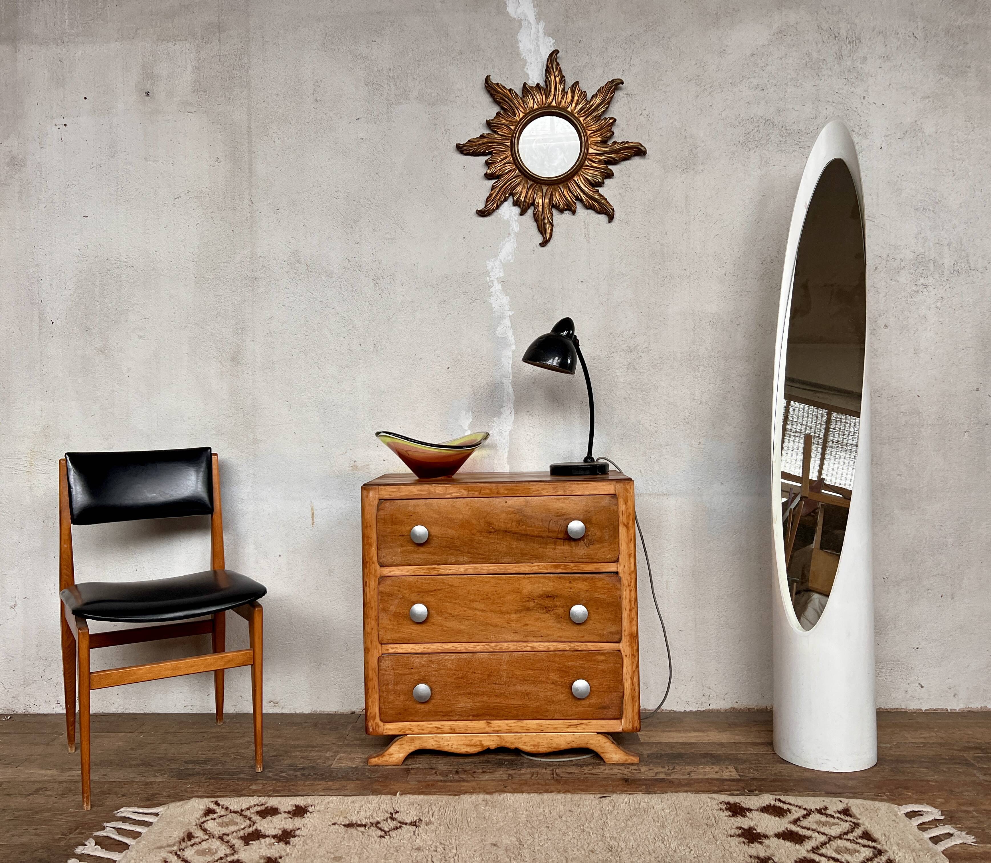 vintage art deco chest of drawers with compass feet