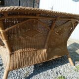 Bench 2 seats wicker