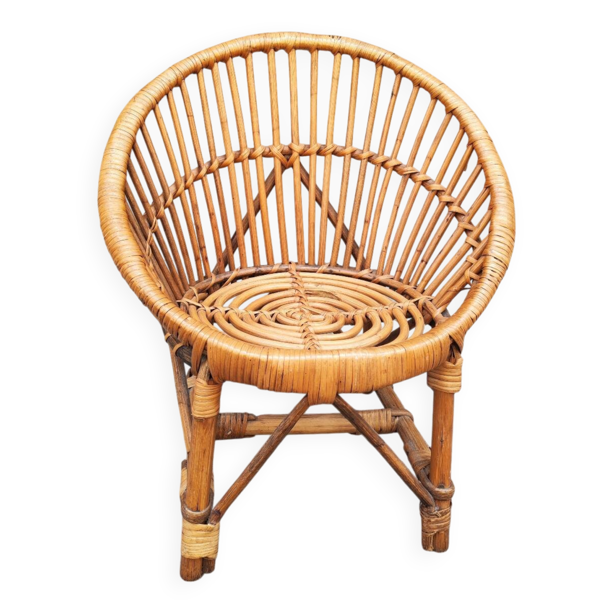 Fauteuil enfant en rotin
