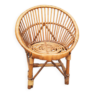 Fauteuil enfant en rotin