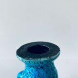 Candle holder fat lava blue