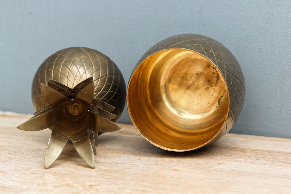 Pineapple vintage brass candy
