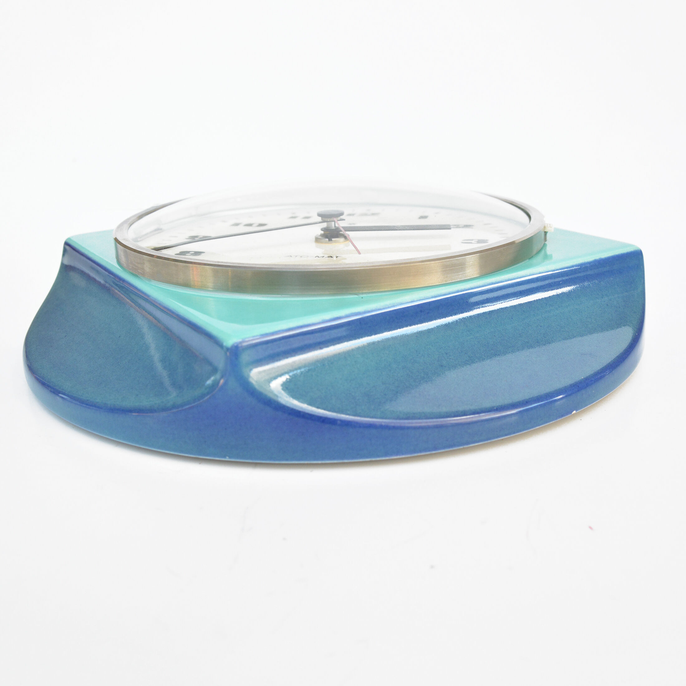 70s modern ceramic wall clock Junghans, Germany