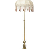 Elegant Edwardian Brass Standard Lamp