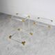 Vintage lucite and brass nesting tables, 1970s