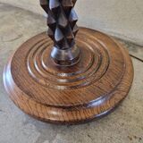 Oak floor lamp - In the style of Charles Dudouyt - Brutalist design