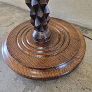 Oak floor lamp - In the style of Charles Dudouyt - Brutalist design