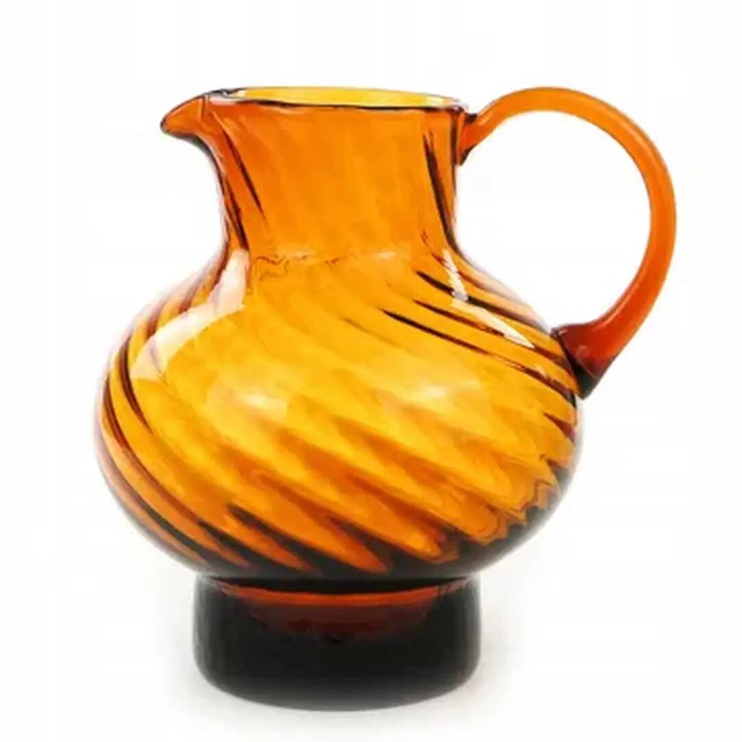 Water jug, pressed glass, Huta Barbara, Poland, 1970s