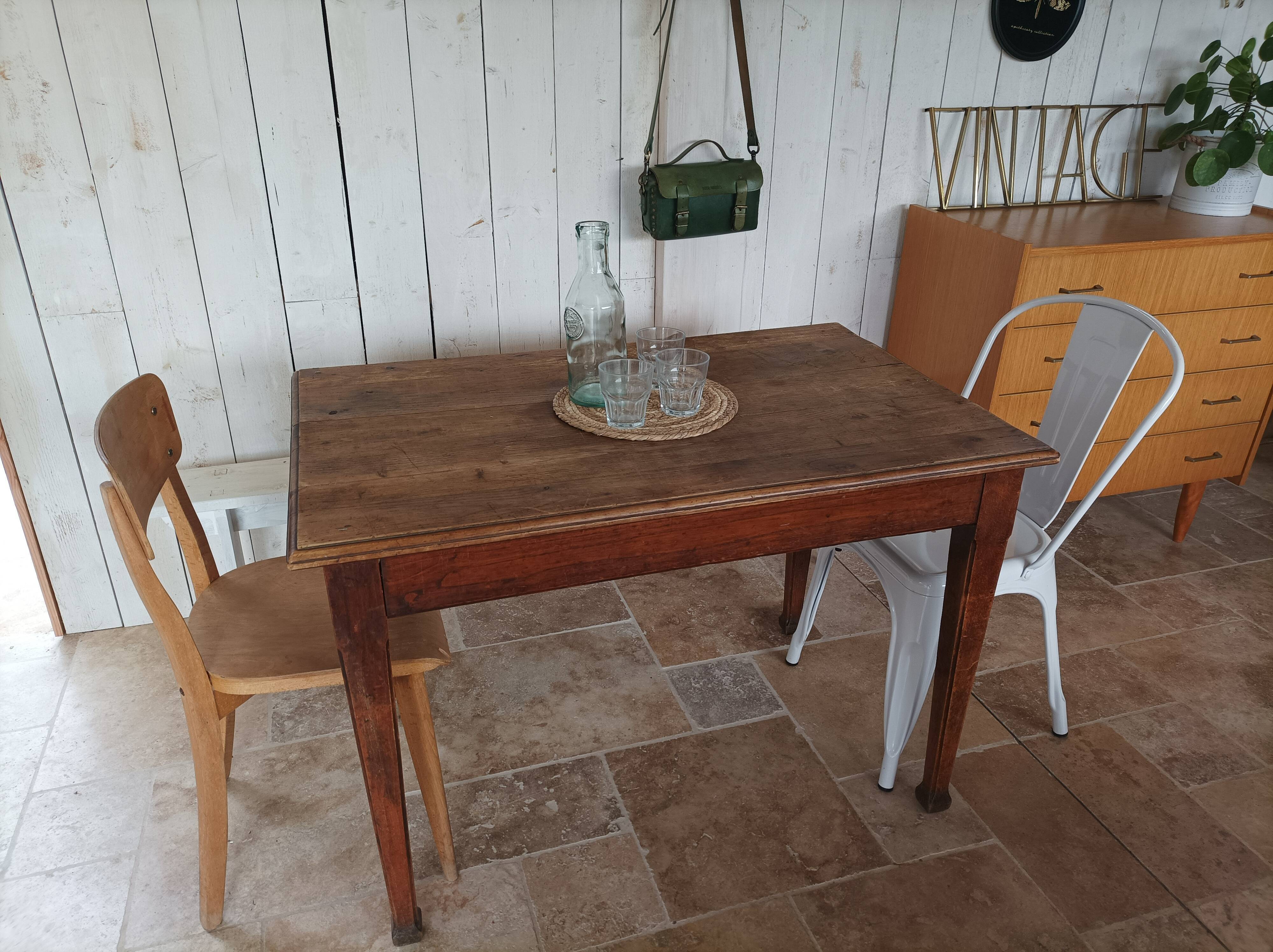 Old kitchen oak table