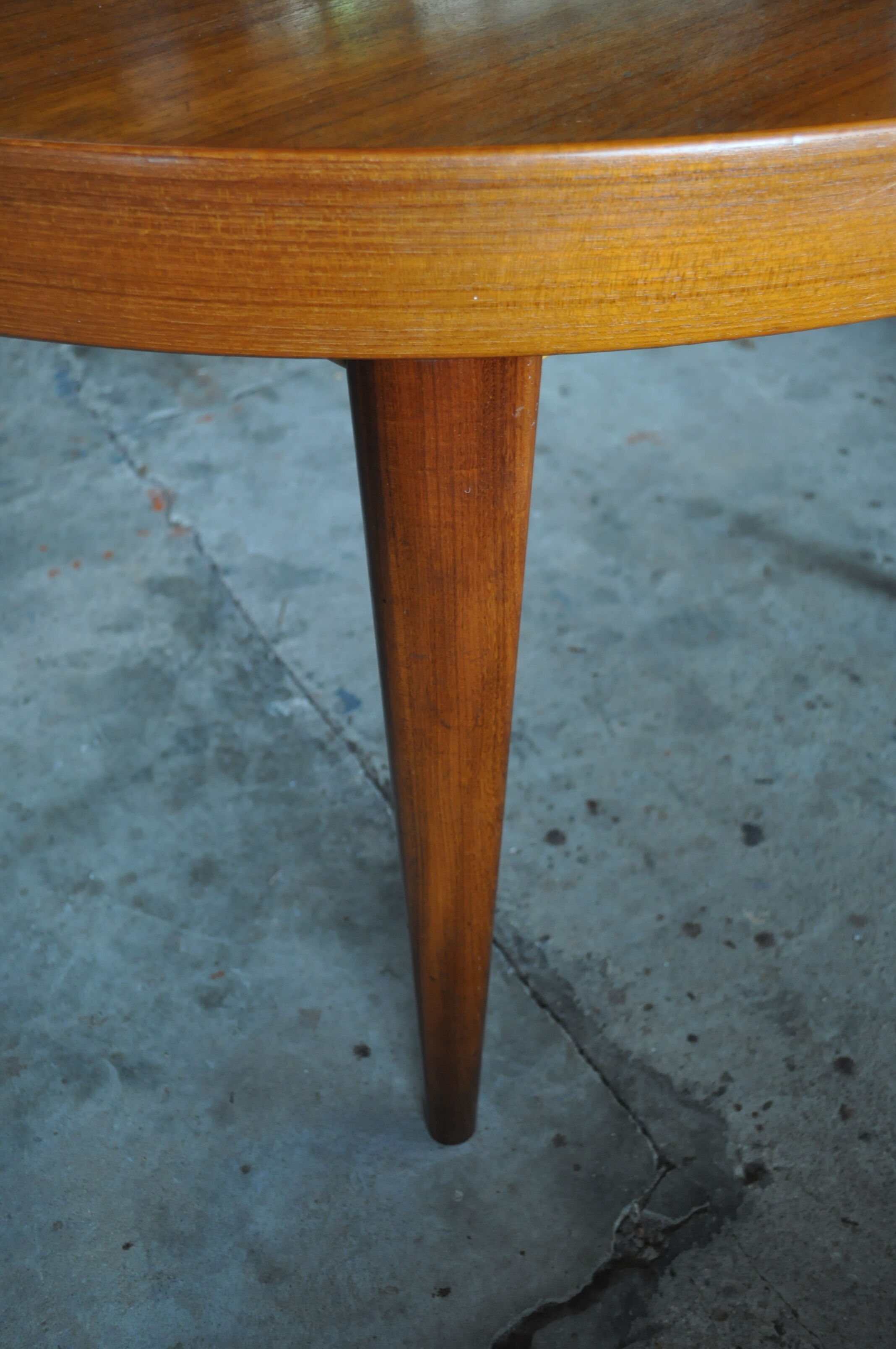 Scandinavian round extending table.