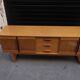 Wooden sideboard of the 70s u-shaped footing