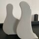 Duo vases vintage céramique émaillé forme organique 