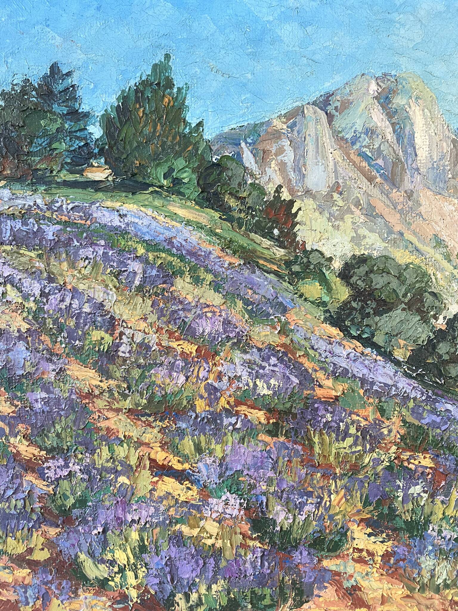 Paysage de montagnes signé