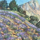 Signed mountain landscape