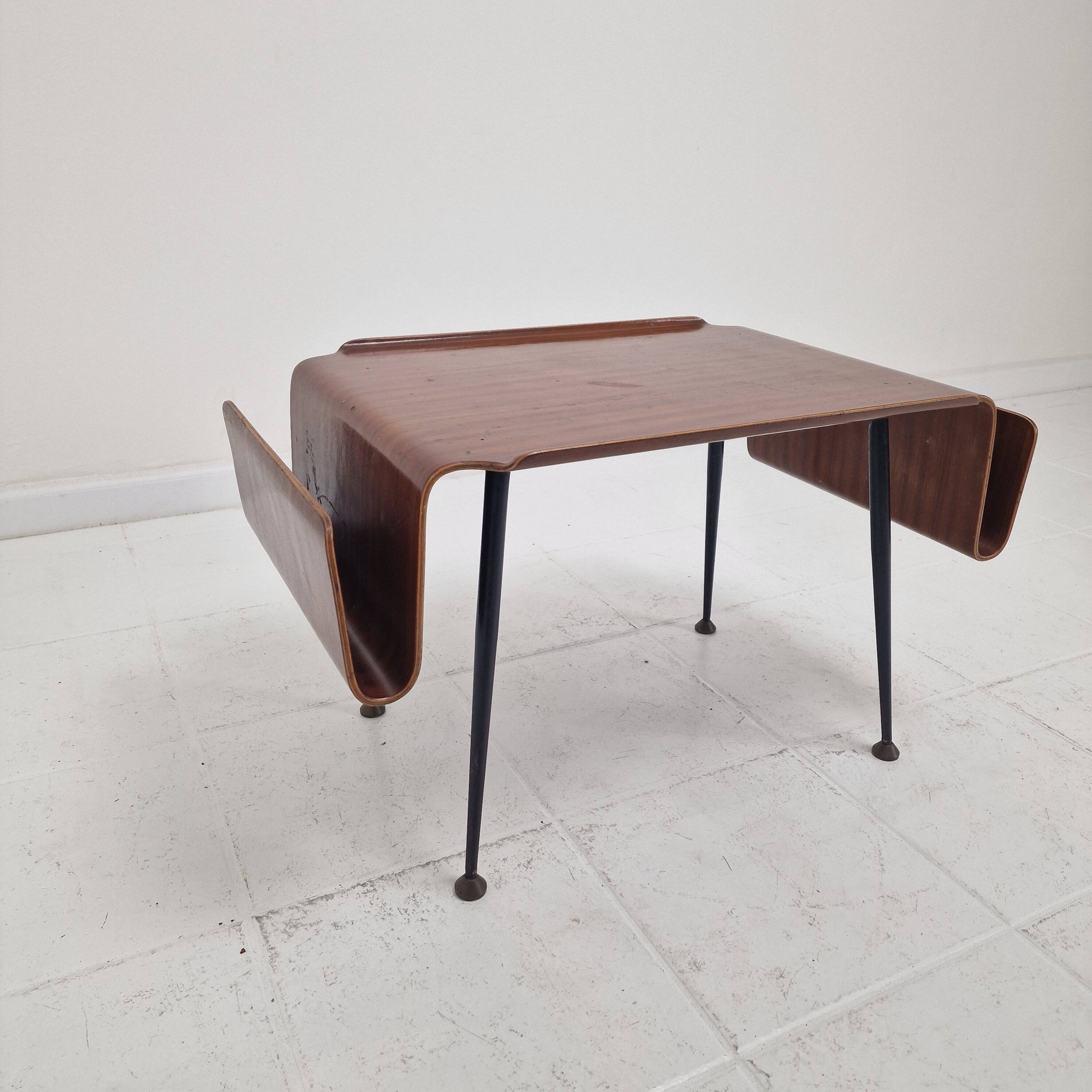 Italian Mid-Century Modern Coffee Table with Magazine Racks, 1950s