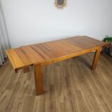 Table extensible en orme massif, Maison Regain, années 60