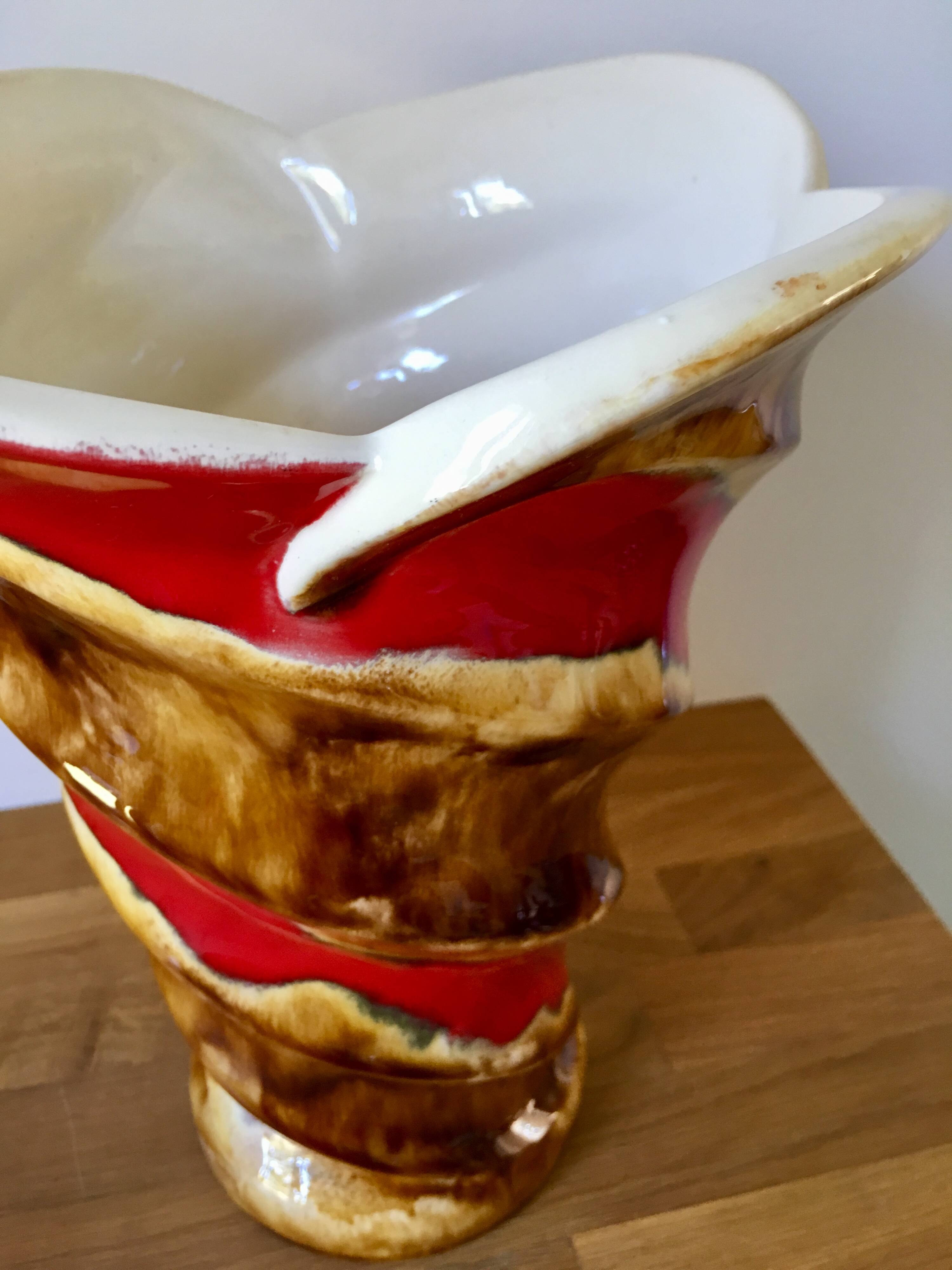 Grand vase en céramique emaillée signé baudin