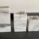 Trio Of marble candle holders from the 70s