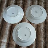 3 antique deep plates from St Amand and Hamage