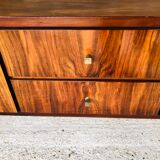 Vintage low row in flame walnut, by G N B , Circa 60