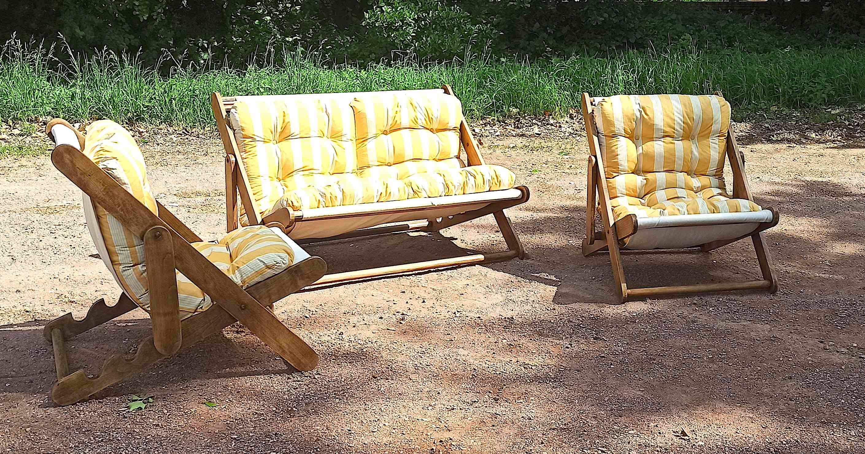 Garden furniture 3 rooms Pierre Beguet 70s