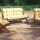 Garden furniture 3 rooms Pierre Beguet 70s