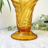 Vintage amber glass vase