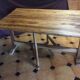 Table en noyer pliable fabrication artisanale
