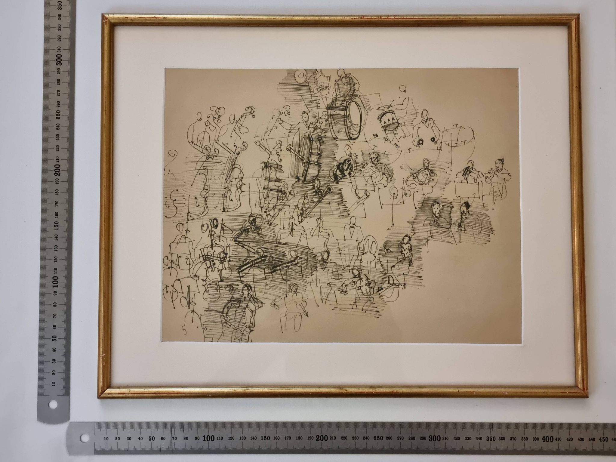 Vintage impression after a work by Raoul Dufy – Orchestra - 45 x 36 cm