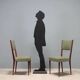 Vintage beech chairs, painted, faux leather, design, Italy, 1960s