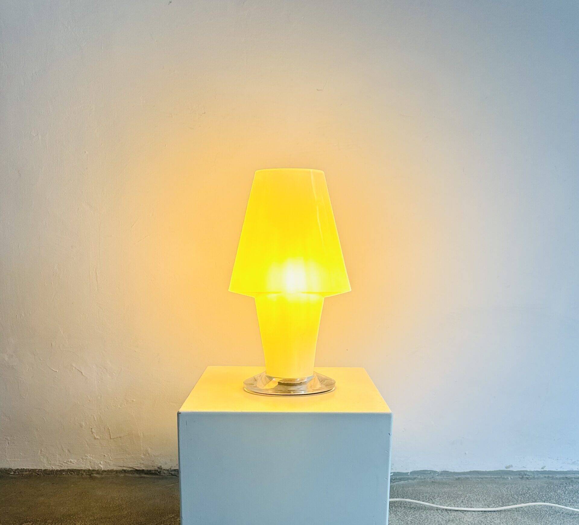 Sculptural Murano Glass Table Lamp By Daniela Puppa For A.V. Mazzega, Italy 1970S