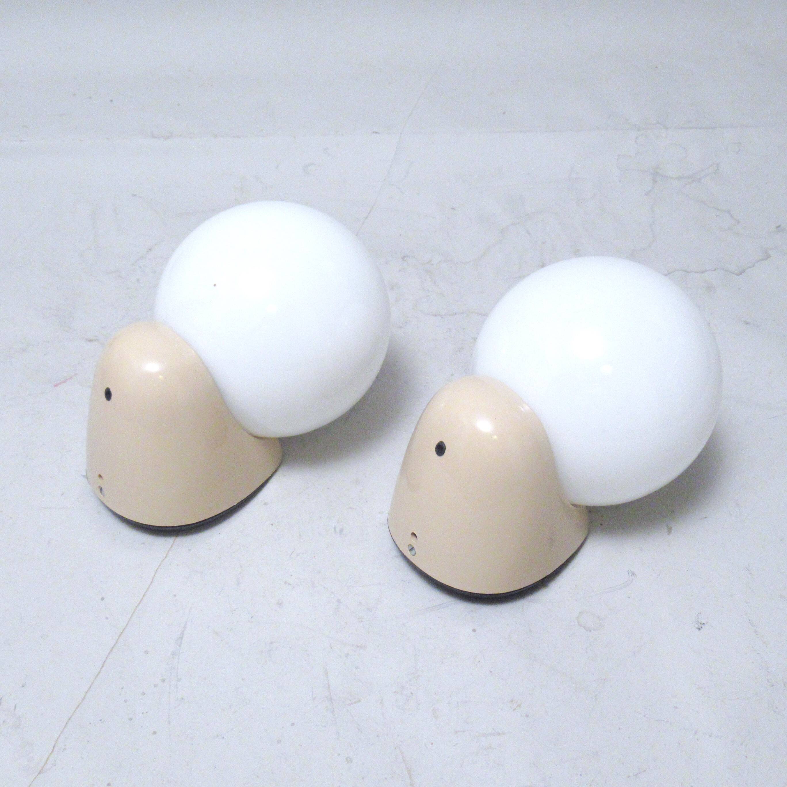 Pair of ball wall lights