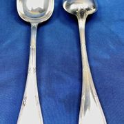 6 cuillères à soupe métal argenté Christofle modèle Rubans croisés