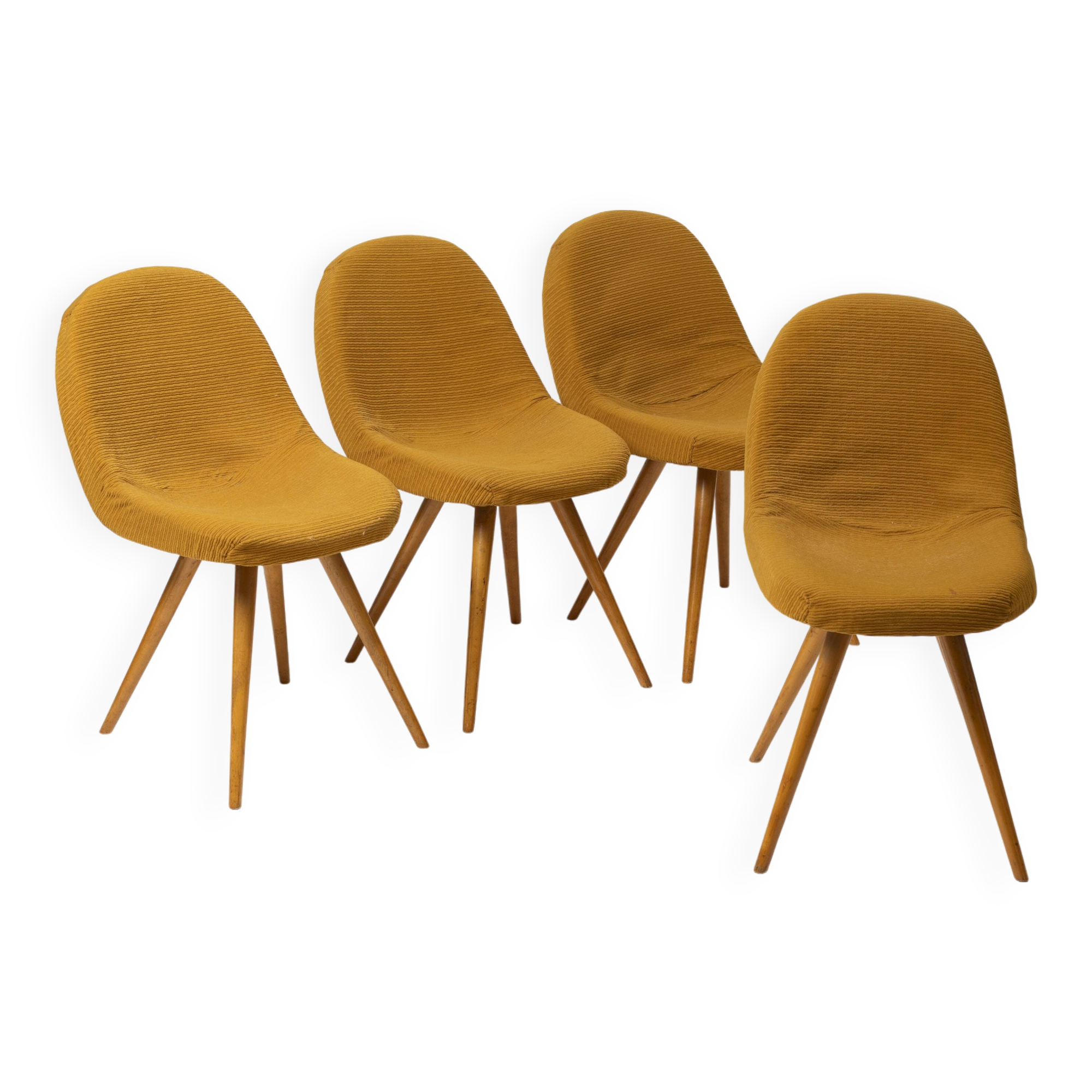 Set of 4 dining chairs by Frantisek Jirak, Czechoslovakia, 1950s