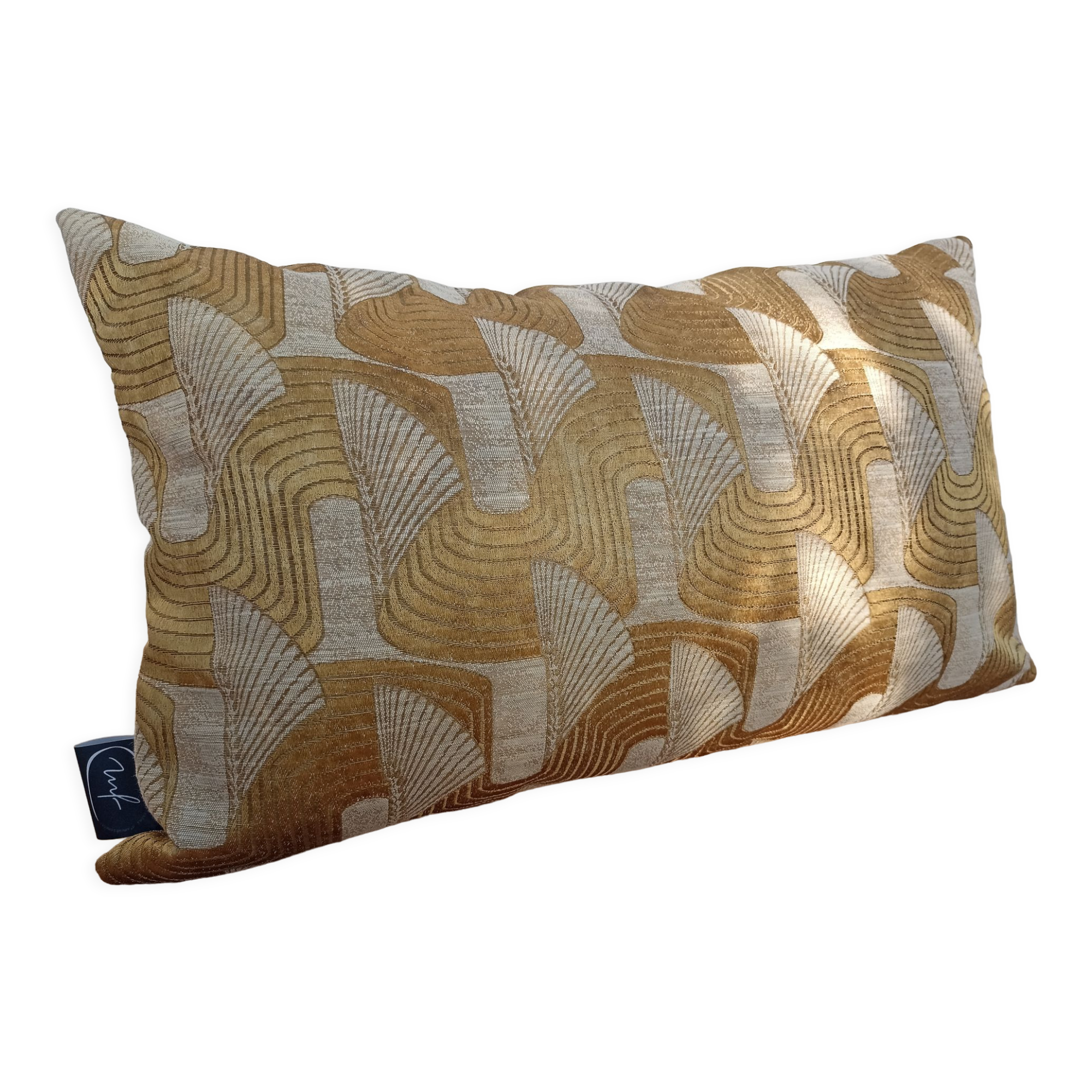 Coussin jacquard 50x30 couleur doré