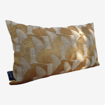 Jacquard cushion 50x30 gold color
