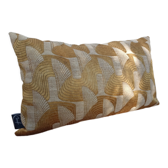 Jacquard cushion 50x30 gold color