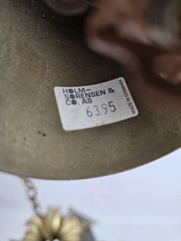 Svend Aage Holm Sørensen lampe à suspension feuilles de cuivre brutaliste