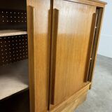 50s sliding door sideboard, wood, vintage