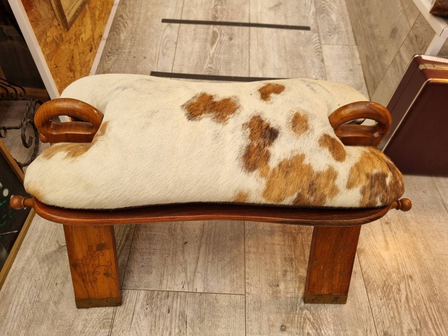 Cowhide stool from 1970
