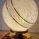White Clichy Glass Globe Touch Lamp